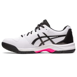 asics men's gel-dedicate 7 tennis shoes, 12, white/hot pink