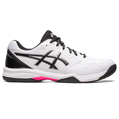 ASICS Men's Gel-Dedicate 7 Tennis Shoes, 12, White/HOT Pink