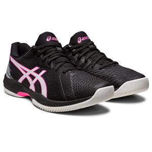 ASICS Men's Solution Swift FlyteFoam Tennis Shoes, 10, Black/HOT Pink