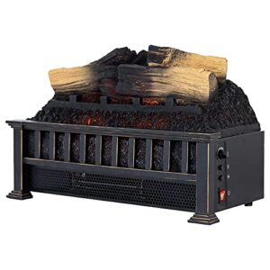 country living 20 inch electric log set | 400 sq ft heater - faux logs insert with infrared flames for existing fireplaces | remote control included