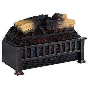 Country Living 20 inch Electric Log Set | 400 Sq Ft Heater - Faux Logs Insert with Infrared Flames for Existing Fireplaces | Remote Control Included