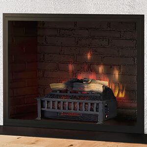 Country Living 20 inch Electric Log Set | 400 Sq Ft Heater - Faux Logs Insert with Infrared Flames for Existing Fireplaces | Remote Control Included