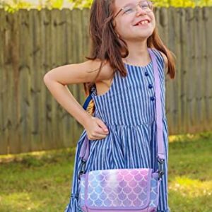 Choco Mocha Girls Crossbody Purse for Kids, Girls Messenger Bag for Little Girls Unicorn Mermaid Purse, Christmas Gift for Kids Girls, Navy