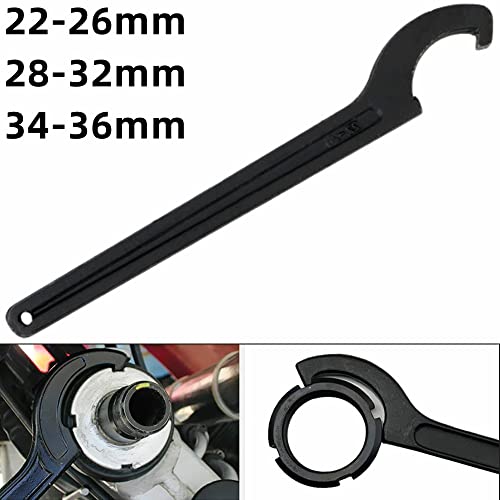 Wrench DIY Work 22-26mm Hook Head Round Nut Spanner Hand Tool Stainless Steel C Shape Wrench Tool (Size : 28-32)