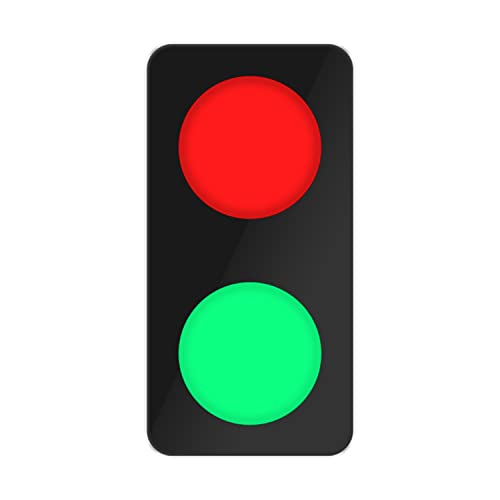 BBMI Remote Control Traffic Light, Red Green LED Wall Lamp, DC9-12V Traffic Lamp, (with Plug).