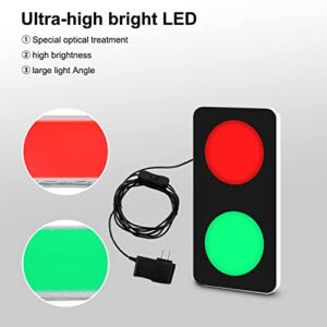 BBMI Remote Control Traffic Light, Red Green LED Wall Lamp, DC9-12V Traffic Lamp, (with Plug).