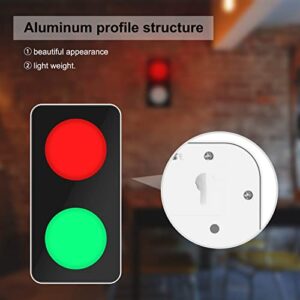 BBMI Remote Control Traffic Light, Red Green LED Wall Lamp, DC9-12V Traffic Lamp, (with Plug).