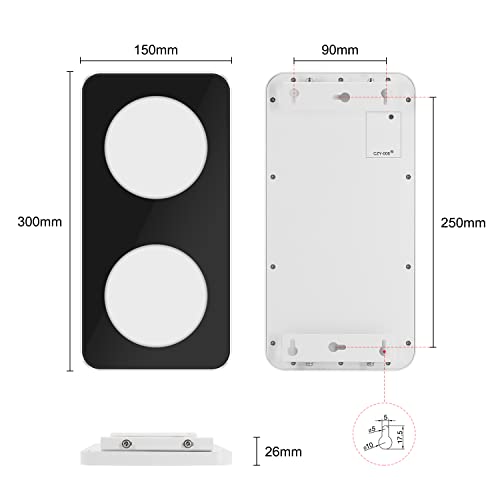 BBMI Remote Control Traffic Light, Red Green LED Wall Lamp, DC9-12V Traffic Lamp, (with Plug).