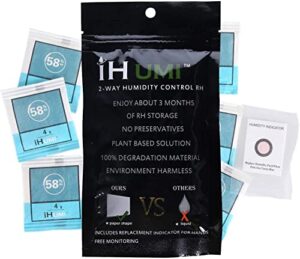ihumi humidity control packs,58-percent rh 2-way humidor packs,humidity packs for herbal,4 gram 60 pack