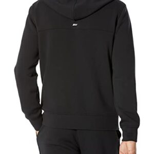 Amazon Essentials Men's Active Sweat Zip Through Hooded Sweatshirt (Available in Big & Tall), Black, Large