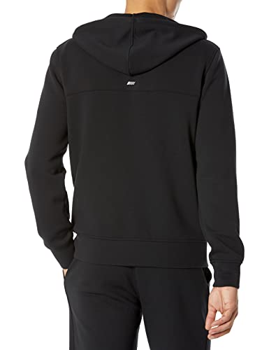 Amazon Essentials Men's Active Sweat Zip Through Hooded Sweatshirt (Available in Big & Tall), Black, Large