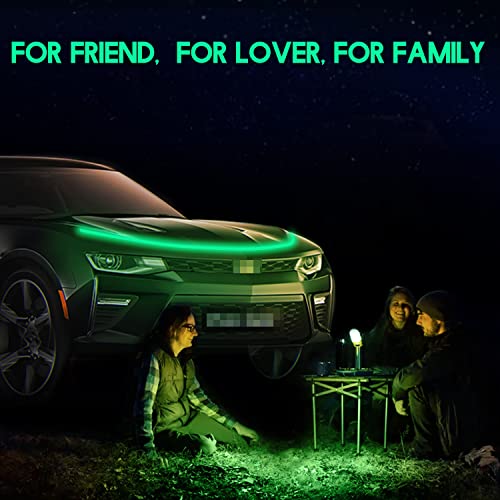 Chemini Led Hood Light for Truck Flexible Car Hood Light 60 Inch Green Daytime Running Light 12V Flexible Headlight Waterproof Hood Led Light Strip for Truck, Vans, SUVs-1Pack