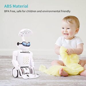 ZSEM Smart Robot for Kids RC Robot Desk Lamp Dancing Walking Singing Reable Toys ATM Saving Box with Passwo for Boys Girls Christmas Educational Gift