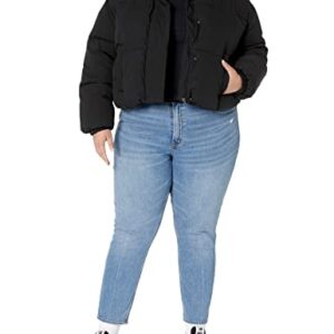 Amazon Essentials Women's Crop Puffer Jacket (Available in Plus Size), Black, Medium