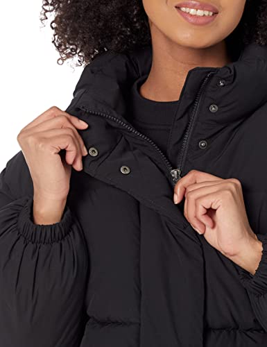 Amazon Essentials Women's Crop Puffer Jacket (Available in Plus Size), Black, Medium