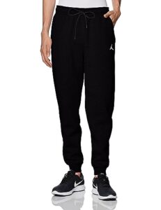 nike air jordan brooklyn fleece men's pants (as1, alpha, xx_l, regular, regular, black/black/white)