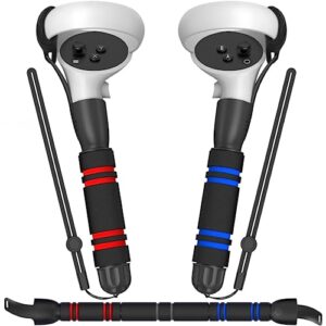 yoges vr game handle accessories compatible with oculus quest 2 controllers, dual handles extension grips compatible with meta quest 2 accessories beat saber supernatural gorilla tag games