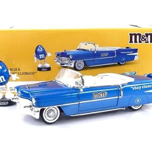 Jada Toys M&M's 1:24 1956 Cadillac El Dorado Die-cast Car w/ 2.75" Blue Figure, Toys for Kids and Adults