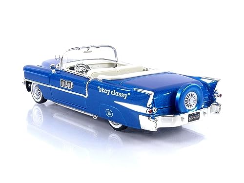 Jada Toys M&M's 1:24 1956 Cadillac El Dorado Die-cast Car w/ 2.75" Blue Figure, Toys for Kids and Adults