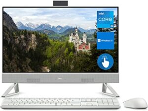 dell inspiron 5410 all-in-one desktop, 23.8'' fhd ips touchscreen, 12th gen intel core i5-1235u, 12gb ram, 256gb ssd + 1tb hdd, hdmi, rj-45, 1080p, wireless kb&mouse, wi-fi 6, windows 11 home, white