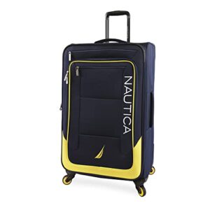 Nautica Helios 2pc Softside Luggage Set, Navy Yellow