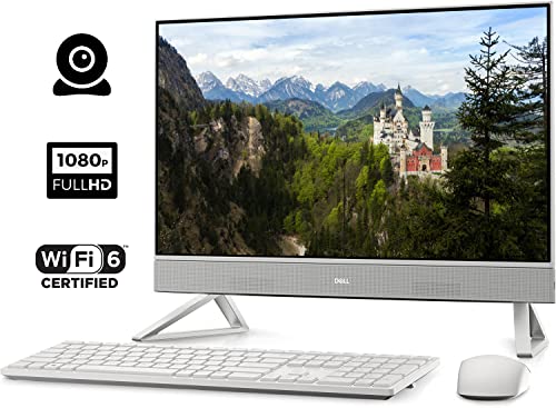 Dell Inspiron 5410 All-in-One Desktop, 23.8'' FHD IPS Touchscreen, 12th Gen Intel Core i5-1235U, 16GB RAM, 1TB SSD, HDMI, RJ-45, 1080p Webcam, Wireless KB&Mouse, Wi-Fi 6, Windows 11 Home White