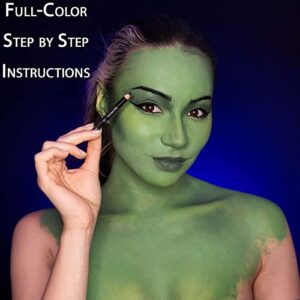 Graftobian Gamma-Jen: Attorney at Law She Hero Makeup Kit - Green Superhero Makeup for Cosplay & Halloween Costumes - Full Color Instructions