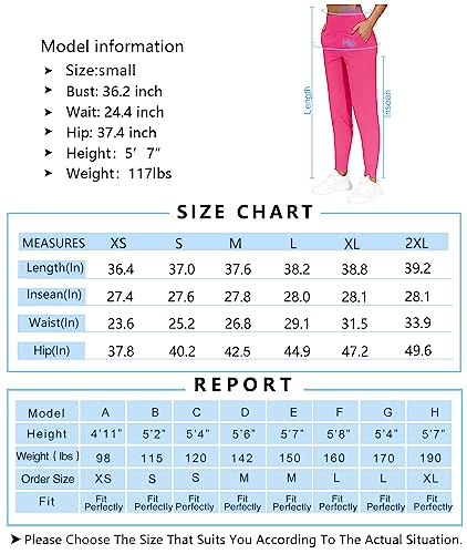 THE GYM PEOPLE Women's Joggers Pants Lightweight Athletic Leggings Tapered Lounge Pants for Workout, Yoga, Running (Large, Bright Pink)