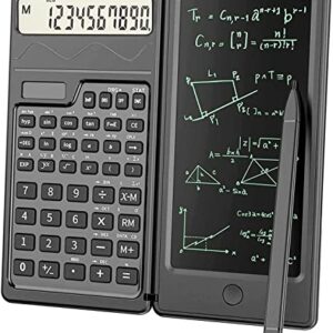 MATOLO Scientific Calculators for Students, 10-Digit LCD Screen, Solar & Battery Dual Power, 4 Function Calculator Small with Notepad for Office, Middle, High School & College, Mini Pocket Size