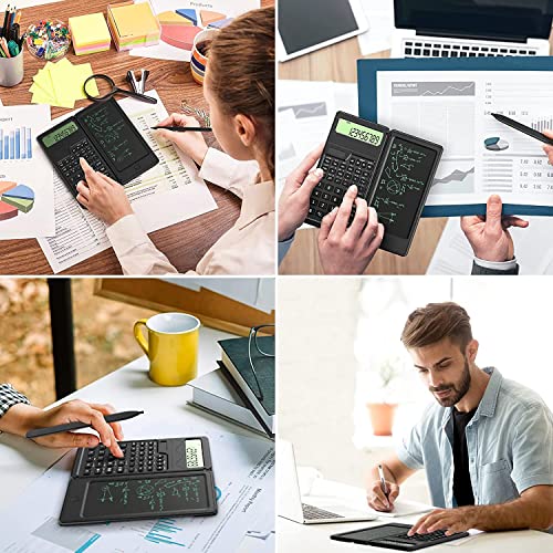 MATOLO Scientific Calculators for Students, 10-Digit LCD Screen, Solar & Battery Dual Power, 4 Function Calculator Small with Notepad for Office, Middle, High School & College, Mini Pocket Size