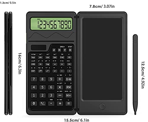 MATOLO Scientific Calculators for Students, 10-Digit LCD Screen, Solar & Battery Dual Power, 4 Function Calculator Small with Notepad for Office, Middle, High School & College, Mini Pocket Size