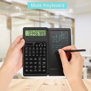 MATOLO Scientific Calculators for Students, 10-Digit LCD Screen, Solar & Battery Dual Power, 4 Function Calculator Small with Notepad for Office, Middle, High School & College, Mini Pocket Size