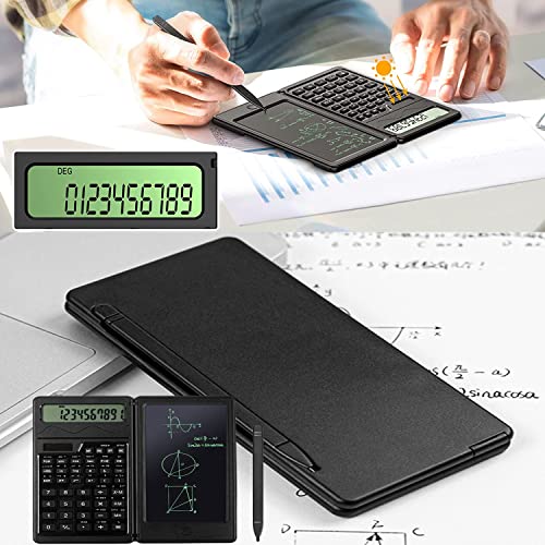 MATOLO Scientific Calculators for Students, 10-Digit LCD Screen, Solar & Battery Dual Power, 4 Function Calculator Small with Notepad for Office, Middle, High School & College, Mini Pocket Size