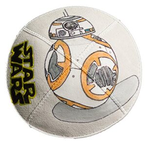 hand-painted kippah (yarmulke) with the round robot from the space wars saga