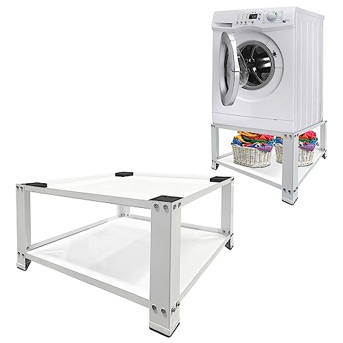 Royxen Laundry Pedestal 28" Wide Universal Fit 700lbs Capacity, Washing Machine Base Stand Dryer Base Platform Heavy Duty with 16" Height