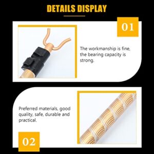 Angoily Clothesline Pole Retractable Clothesline Prop Closet Pole Stick Outdoor Telescoping Utility Pole Hook Clothes Drying Pole Outdoor Coat Hanger for Drying Dressing Telescoping Reaching Hook