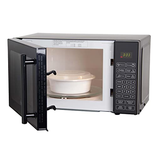 Avanti MT81K1BH Microwave Oven 700-Watts Compact with 6 Pre Cooking Settings, Speed Defrost, Electronic Control Panel and Glass Turntable, Black