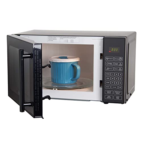 Avanti MT81K1BH Microwave Oven 700-Watts Compact with 6 Pre Cooking Settings, Speed Defrost, Electronic Control Panel and Glass Turntable, Black