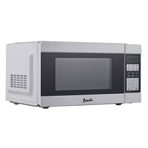 avanti mt113k0w microwave oven 1000-watts compact with 10 power levels and 6 pre cooking settings, speed defrost, electronic control panel and glass turntable, white
