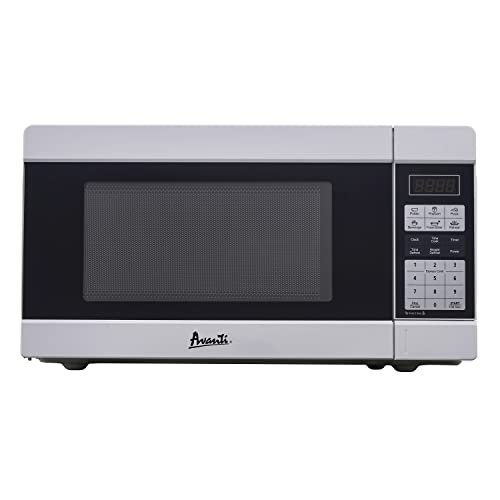 Avanti MT113K0W Microwave Oven 1000-Watts Compact with 10 Power Levels and 6 Pre Cooking Settings, Speed Defrost, Electronic Control Panel and Glass Turntable, White