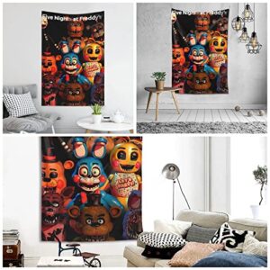 GIMCJOK Five Horror Nights Video At Game Freddy'S Tapestry For Dorm Room,Nature Tapestries Wall Hanging Wall Art Blanket Profession Hanging Blanket Wearable Blanket- Halloween Tapestry 60x40in