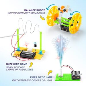 STEM Robotics Kit, 6 Set Electronic Science Projects Experiments for Kids Ages 8-12 6-8, STEM Toys for Boys, DIY Engineering Robot Building Kits for Girls to Build 7 8 9 10 11 12 + Year Old Gift Ideas