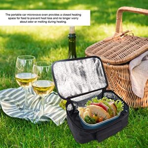 AYNEFY Portable Car Microwave, 12V Fast Heating Lunch Picnic Box, Travel Microwave, Mini Electric Microwave Oven for Travel Camping Food Cooking