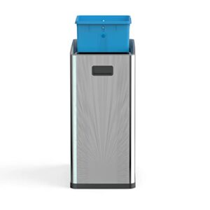 Step N' Sort The 16 Gallon Motion Sensor Dual Trash and Recycling Bin with Removable Inner Bins