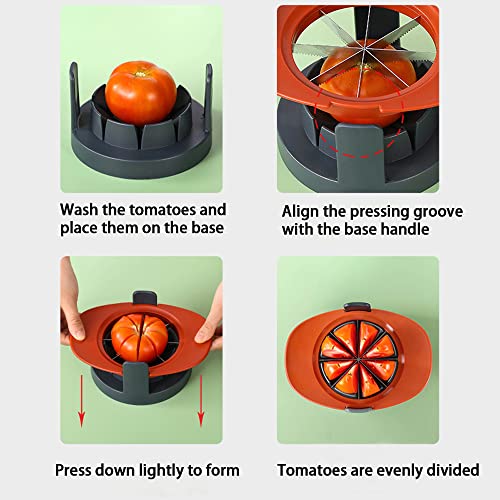 Fruit Cutter Slicer,Telawah 4 in 1 Mango Corer Slicer Apple Corer Cutter Remover Tomato Wedges Fruit & Vegetable Cutter Easy Kitchen Tool with Fruit Knife.