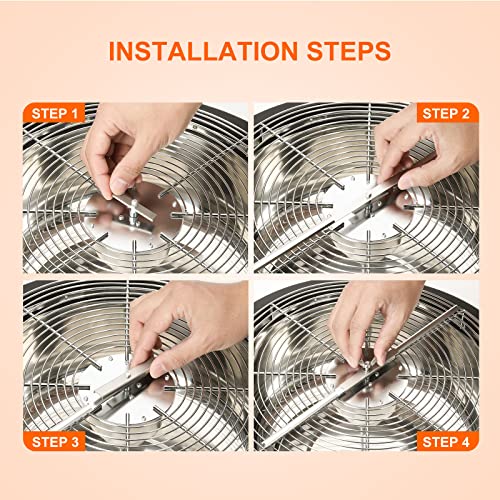 iPower 8-Pack Bowl Leaf Trimmer Replacement Stainless Spin Clean Cut Include 4 Serrated 4 Straight, Actual Length 13.4 Inches, 16'' Blades 8 Pcs