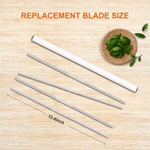 iPower 8-Pack Bowl Leaf Trimmer Replacement Stainless Spin Clean Cut Include 4 Serrated 4 Straight, Actual Length 13.4 Inches, 16'' Blades 8 Pcs