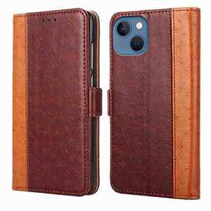 cyr-guard phone cover wallet folio case for oppo realme 7 pro, premium pu leather slim fit cover for realme 7 pro, good touch, brown
