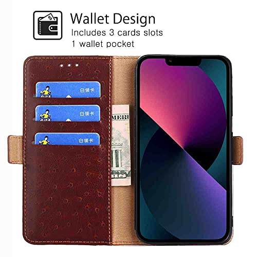 CYR-Guard Phone Cover Wallet Folio Case for Oppo REALME 7 PRO, Premium PU Leather Slim Fit Cover for REALME 7 PRO, Good Touch, Brown