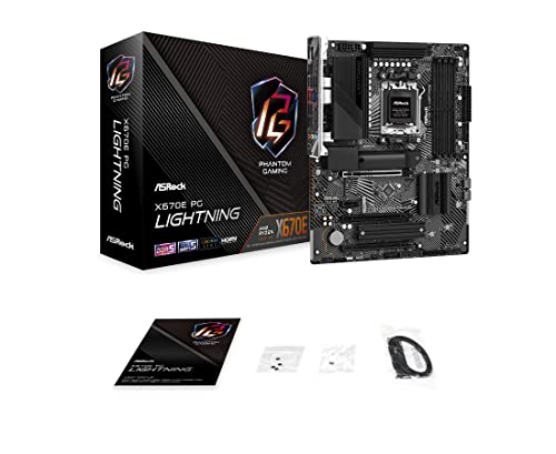 ASRock X670E PG Lightning Support AMD AM5 RYZEN 7000 Series Processors Motherboard